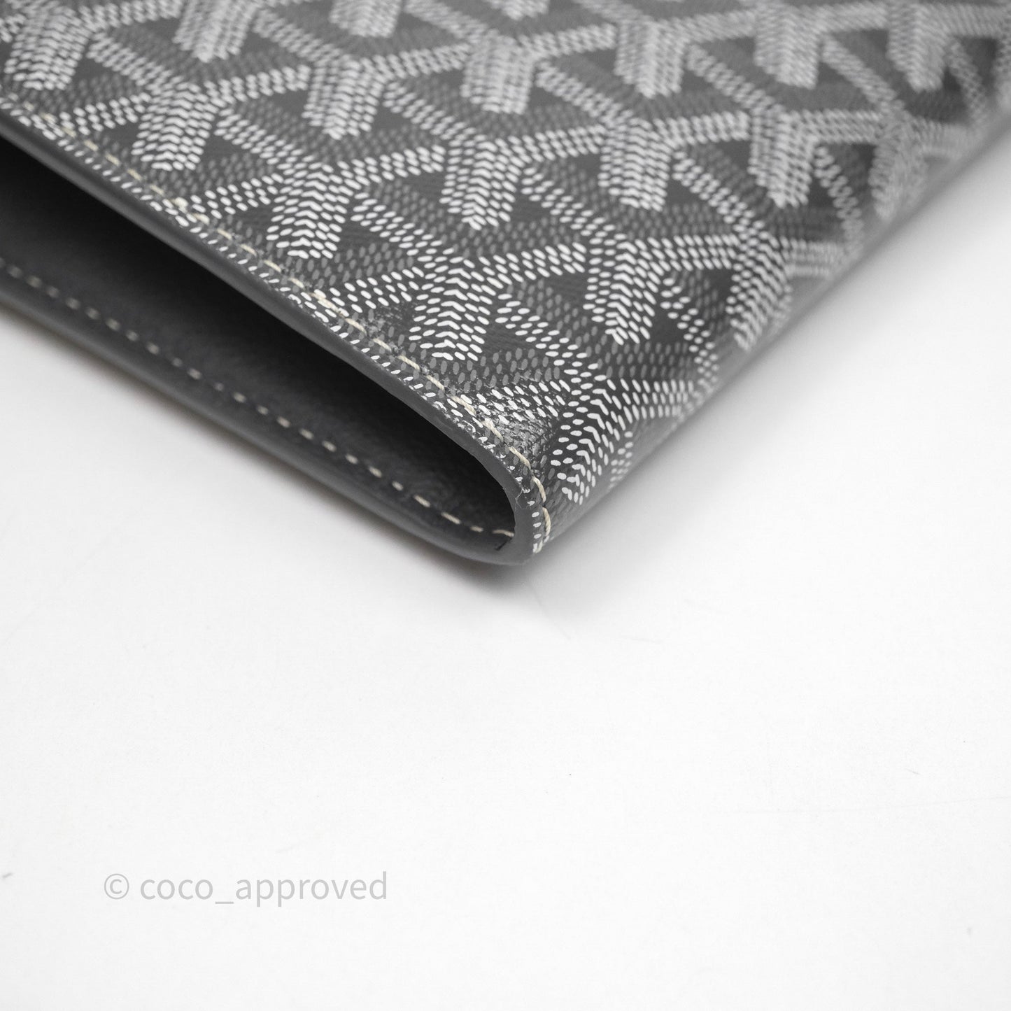 Goyard Chypre Wallet Pouch Chevroches Calfskin Grey