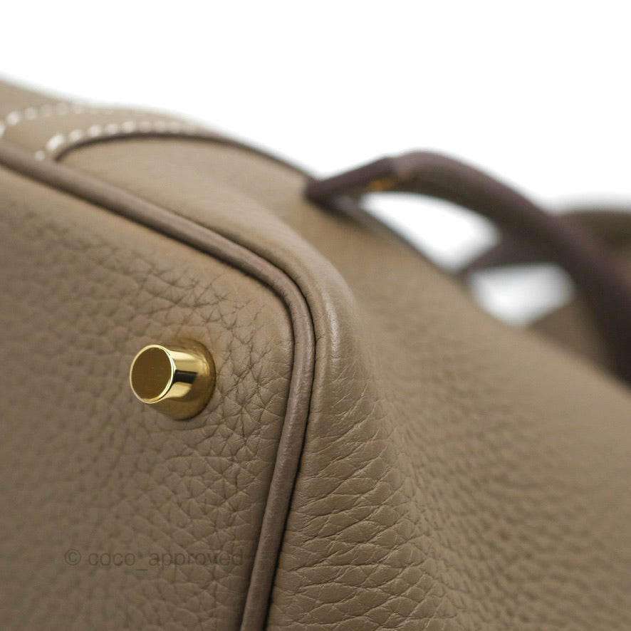 Hermès Picotin Lock 18 Etoupe Clemence Gold Hardware