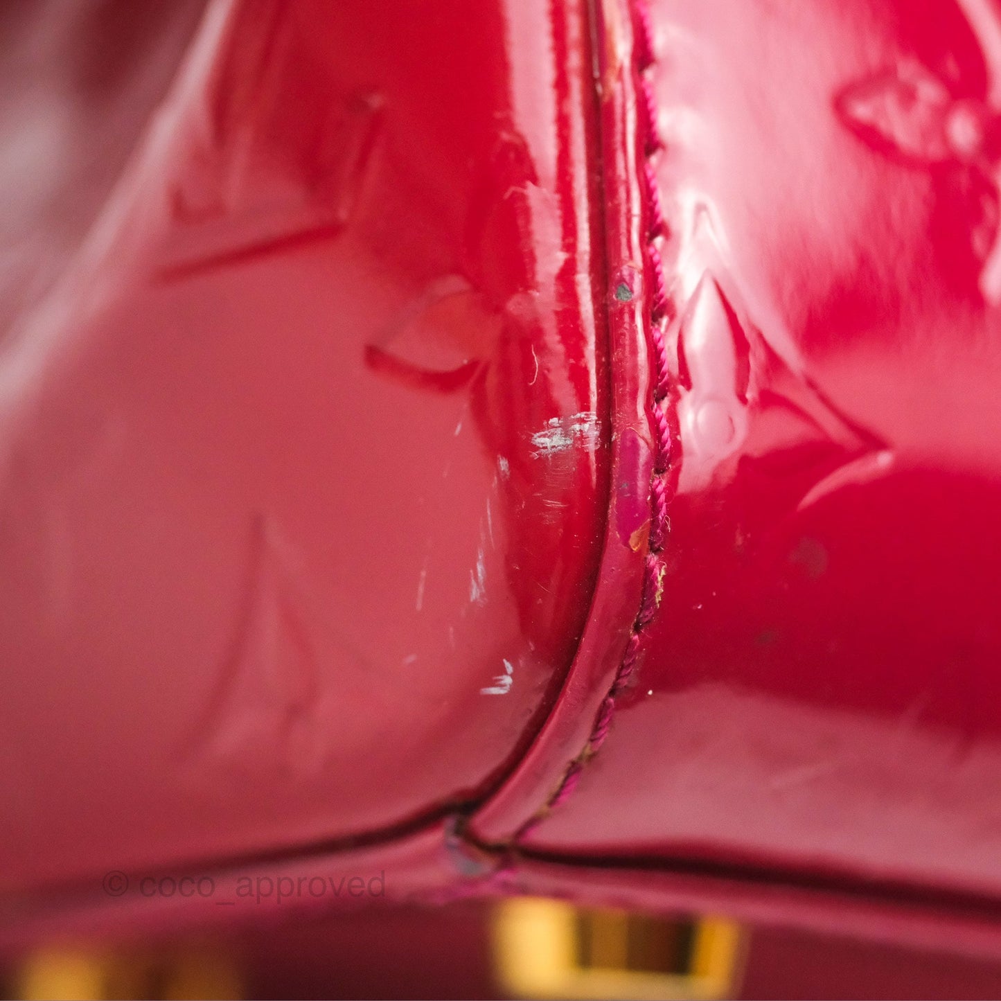 Louis Vuitton Brea MM Red Vernis Patent Monogram