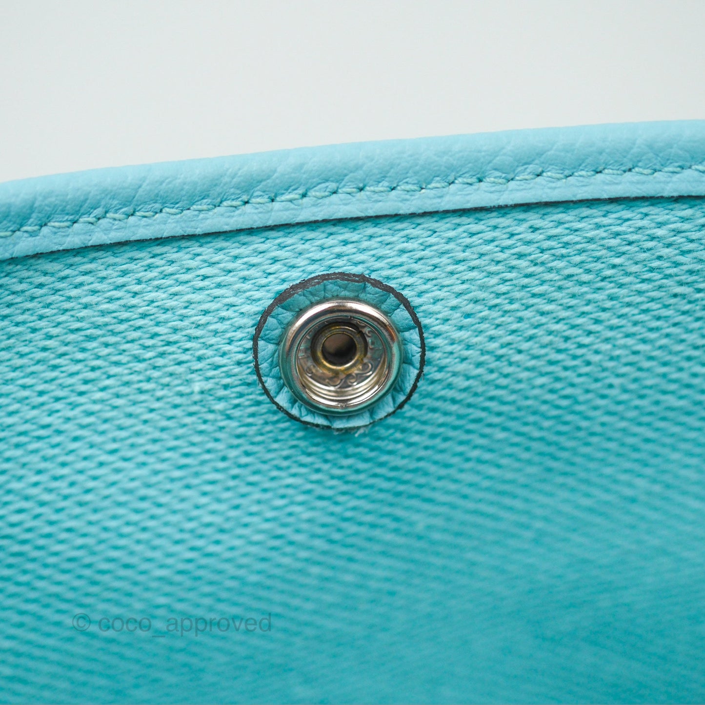 Hermès Garden Party 36 Country Ecru Bleu Atoll Canvas