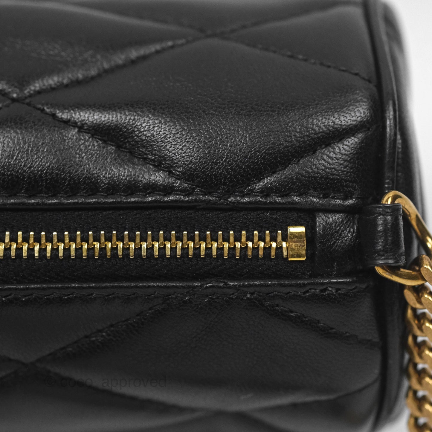 Saint Laurent Mini Sade Tube Shoulder Bag Black Lambskin