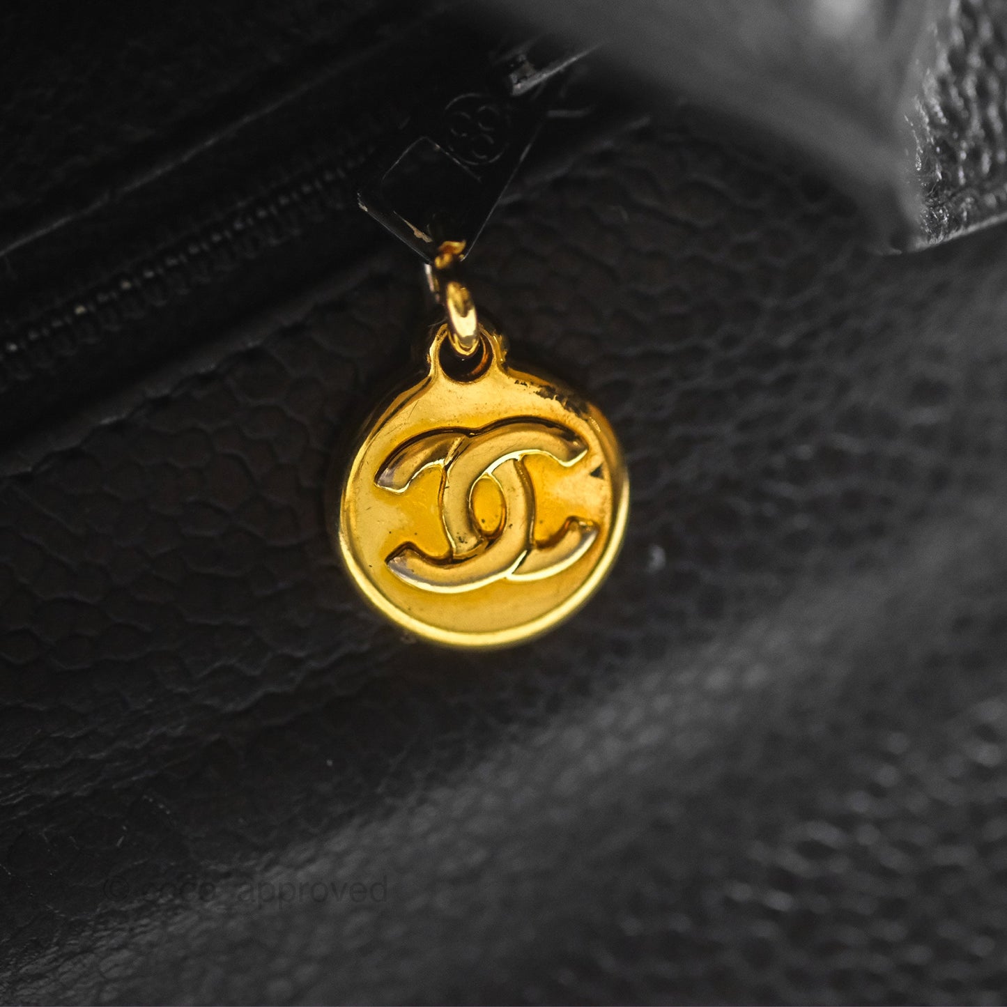 Chanel Vintage Belt Bag Black Caviar 24K Gold Hardware