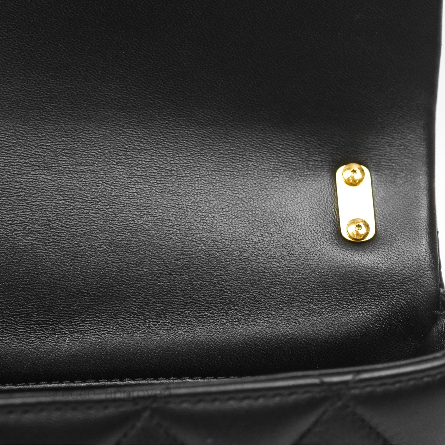 Chanel Small Funky Town Black Lambskin Aged Gold Hardware