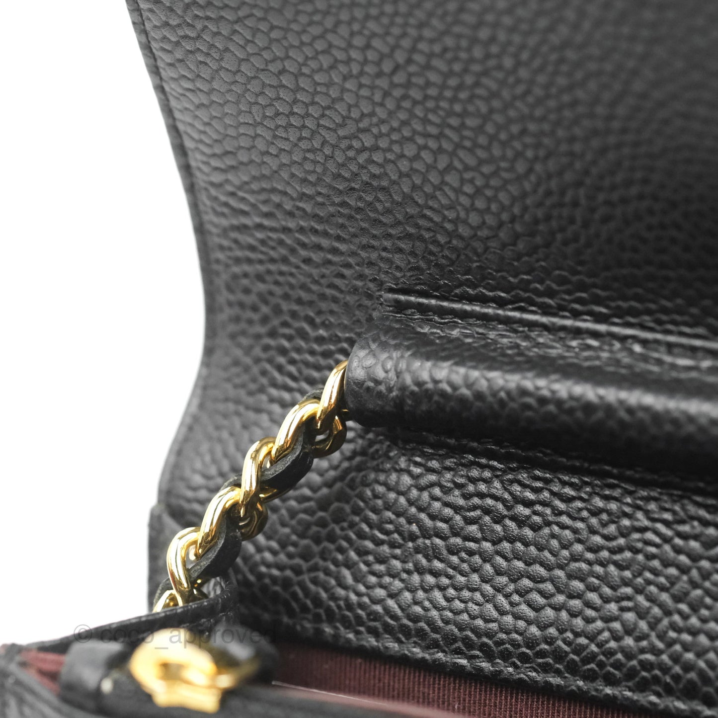 Chanel Quilted Classic WOC Black Caviar Gold Hardware