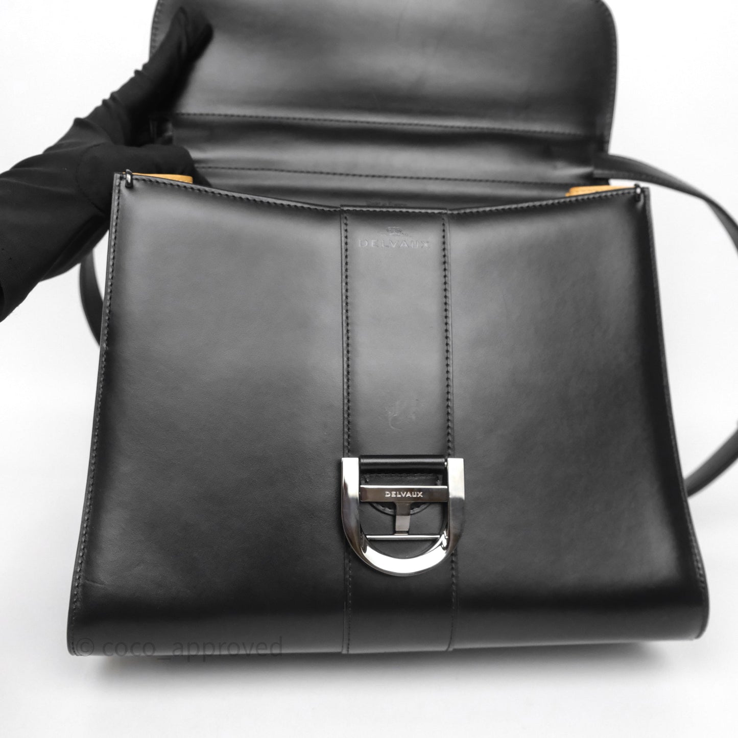 Delvaux Brillant MM Calfskin Black