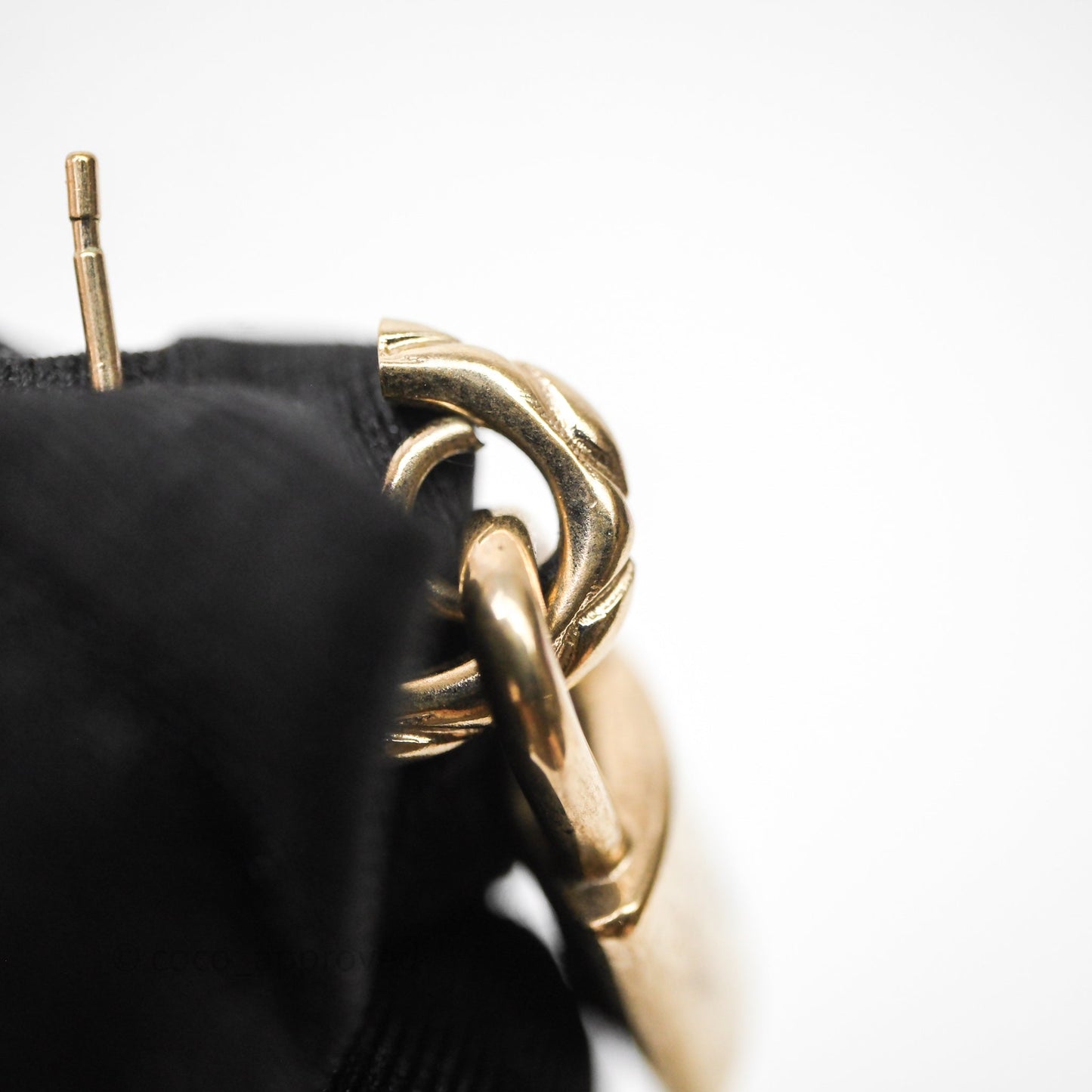 Chanel CC Padlock Drop Earrings Gold Tone 21P