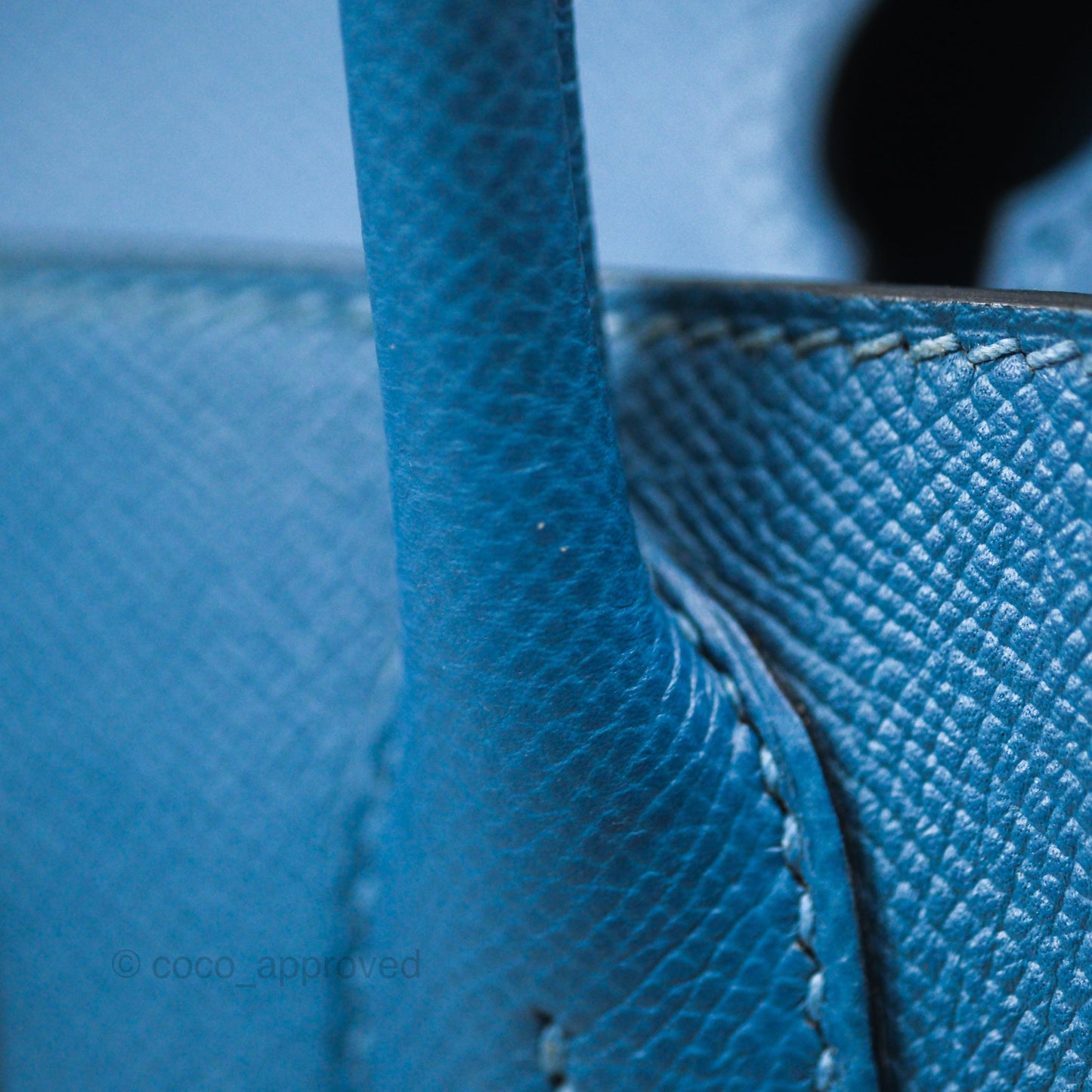 Hermès Birkin 30 Retourne Bleu Brighton 7E Epsom Gold Hardware