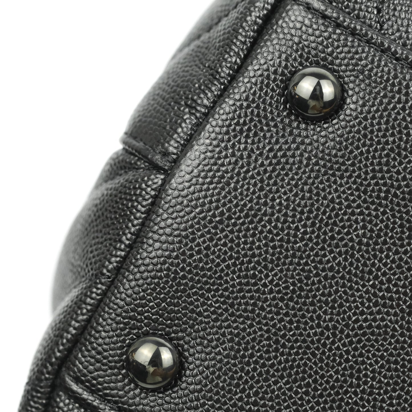 Chanel Small (Medium) Coco Handle Chevron So Black Caviar