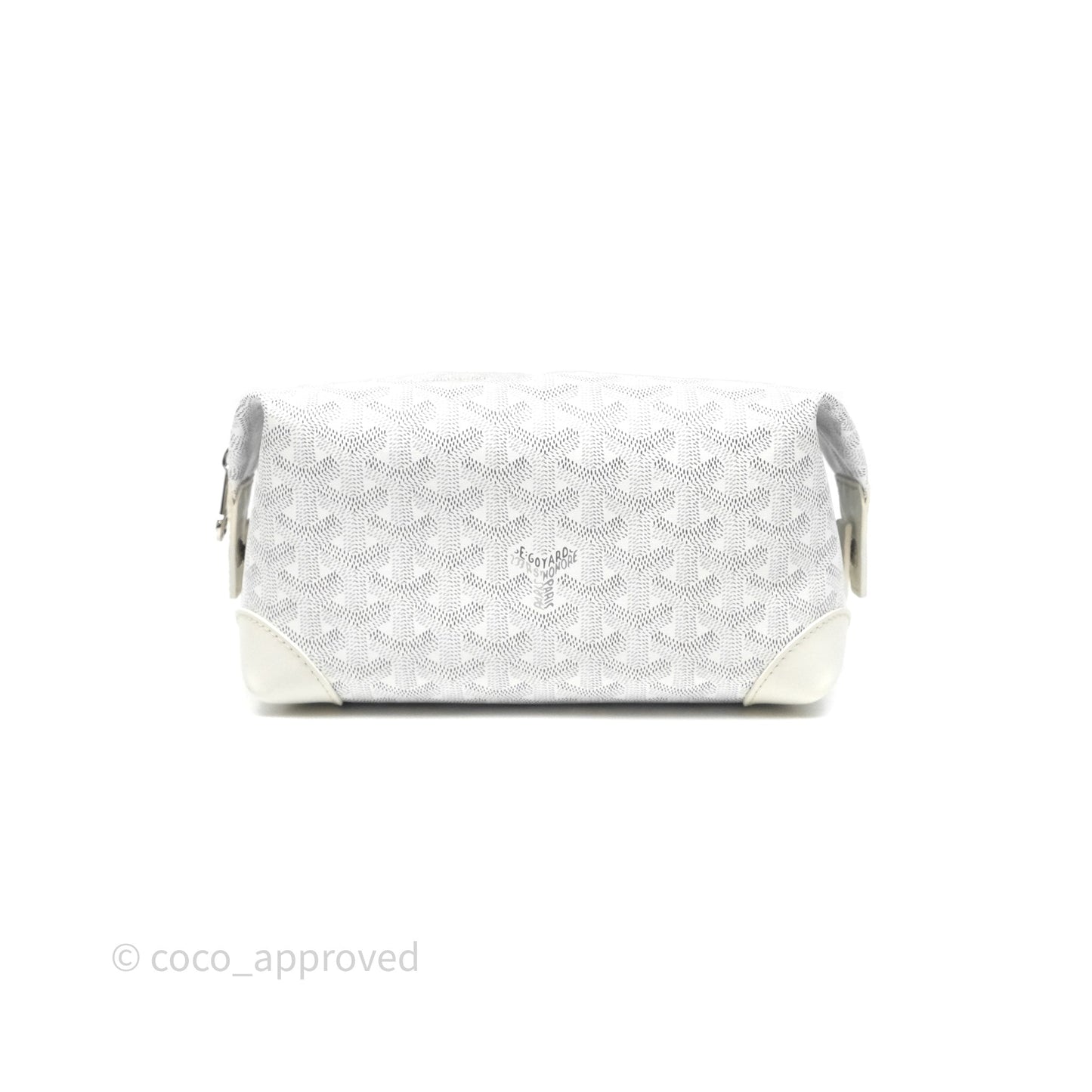 Goyard Bowling 25 Toiletry Bag White Goyardine Canvas