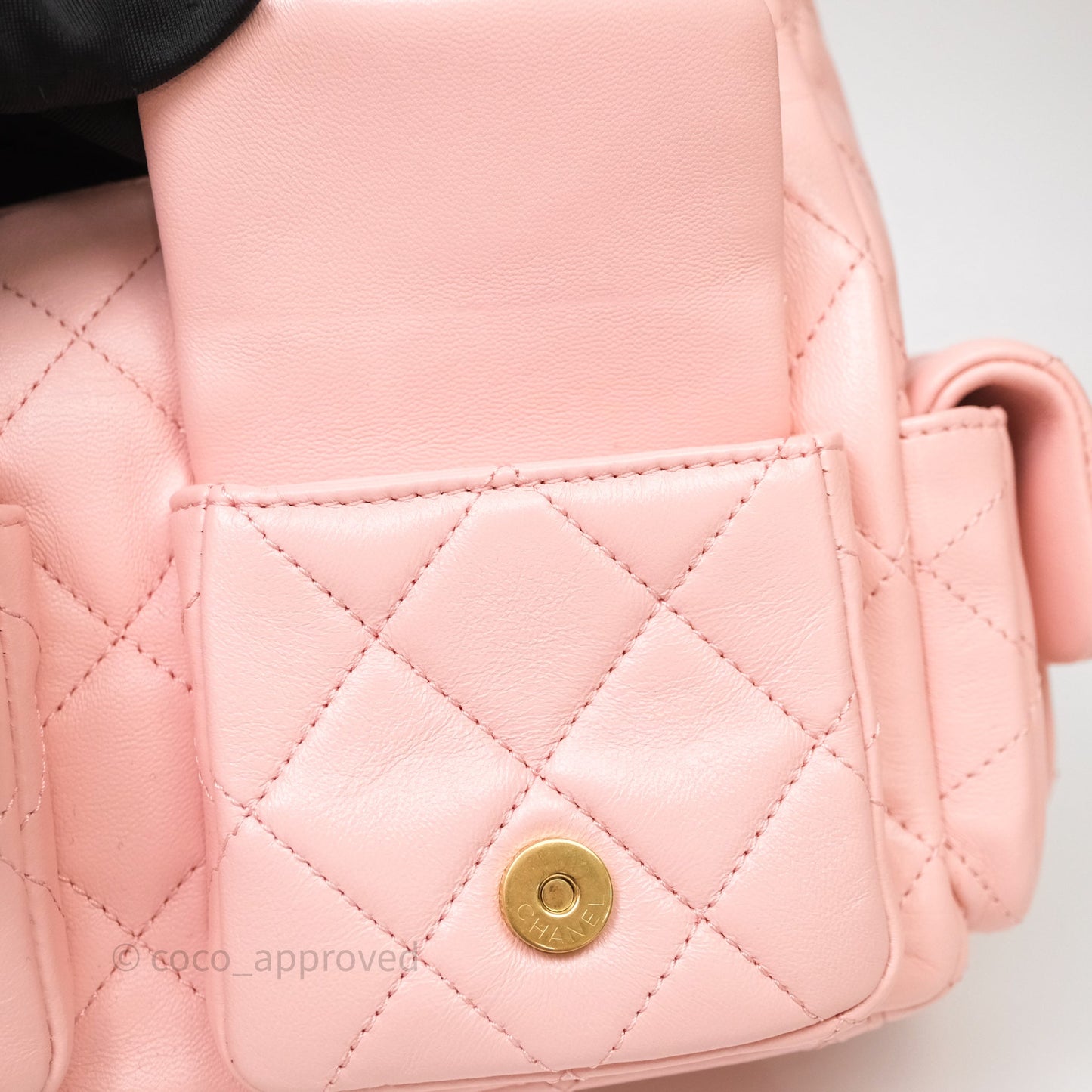 Chanel Small Quilted Trendy Double Pocket Hobo Pink Lambskin Aged Gold Hardware
