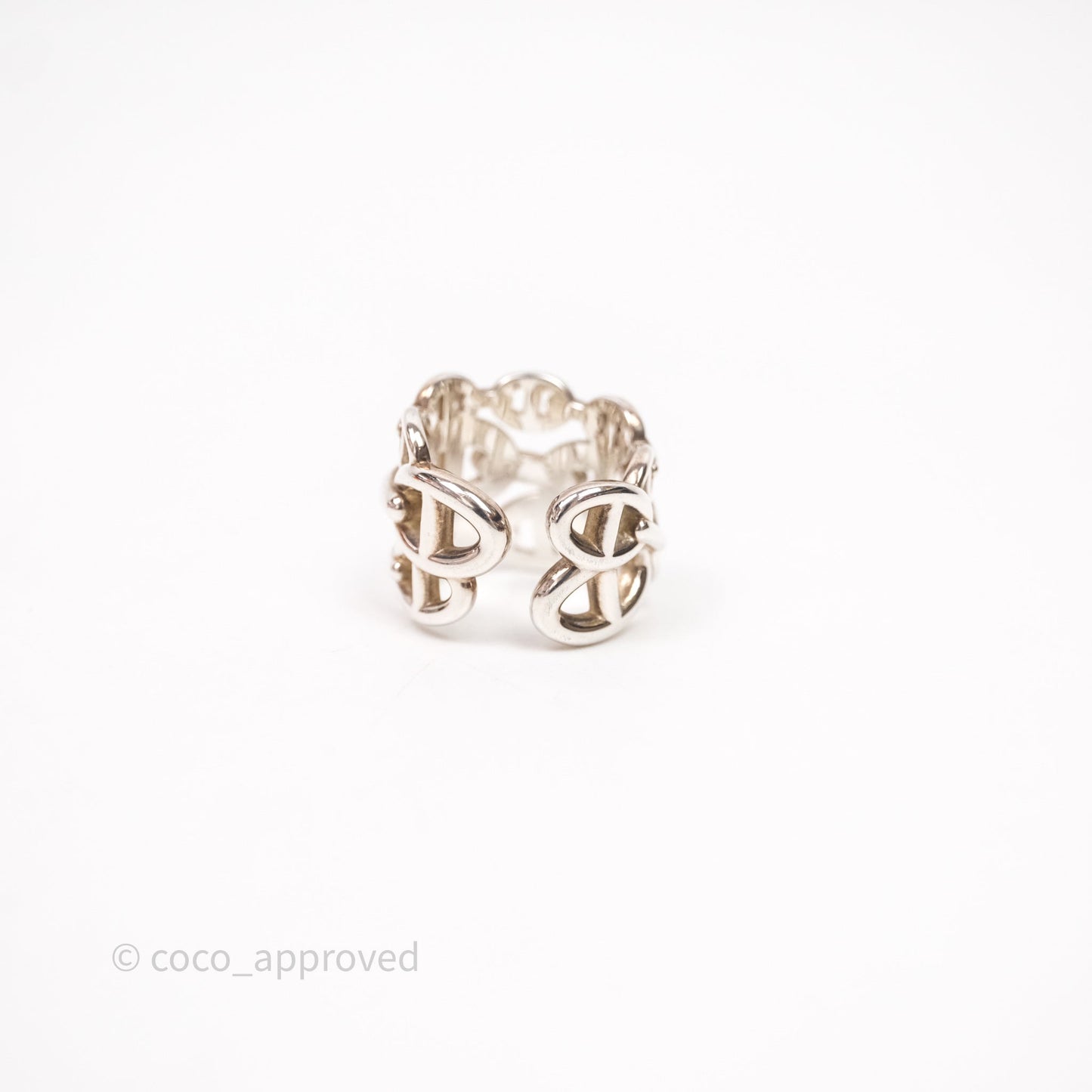 Hermès Chaine d'ancre Enchainee Ring Size 54