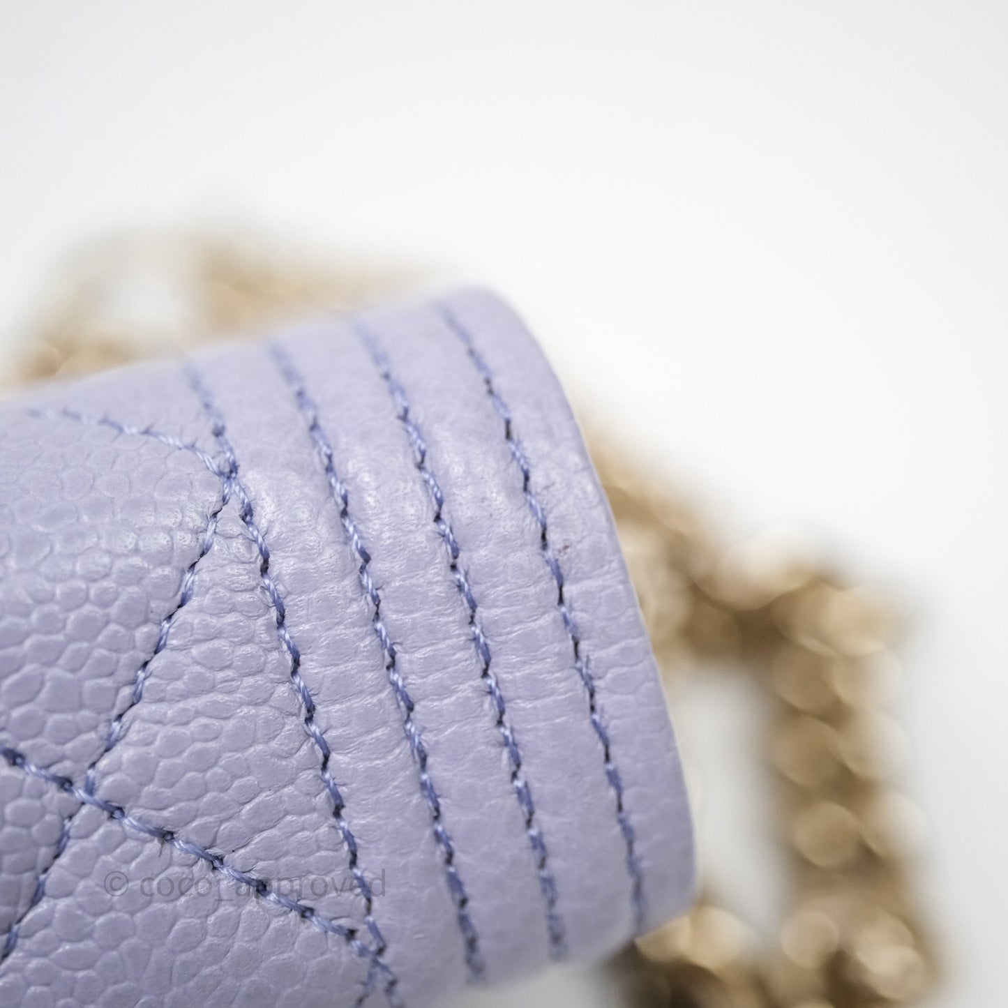 Chanel Quilted Boy Belt Bag Purple Caviar Gold Hardware