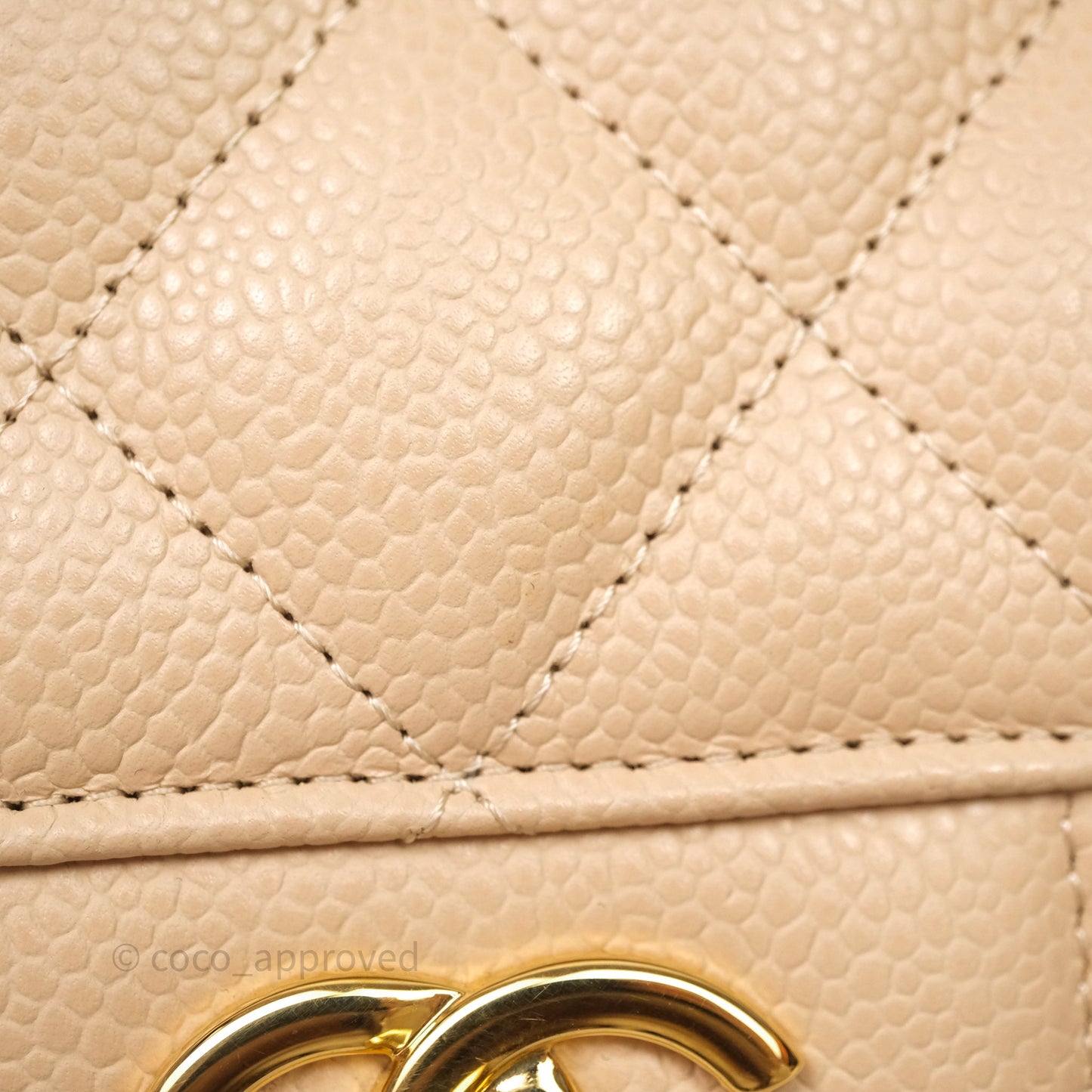 Chanel Jumbo Double Flap Beige Caviar Gold Hardware⁣⁣