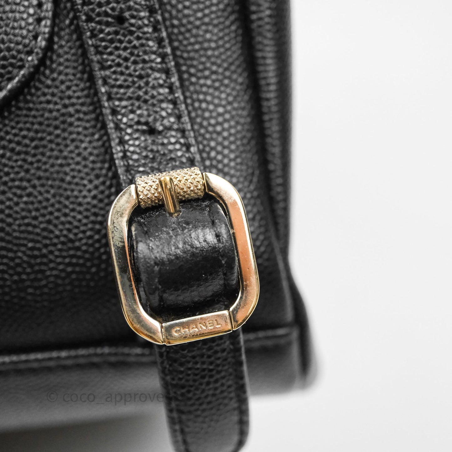 Chanel Quilted Business Affinity Backpack Black Caviar Gold Hardware
