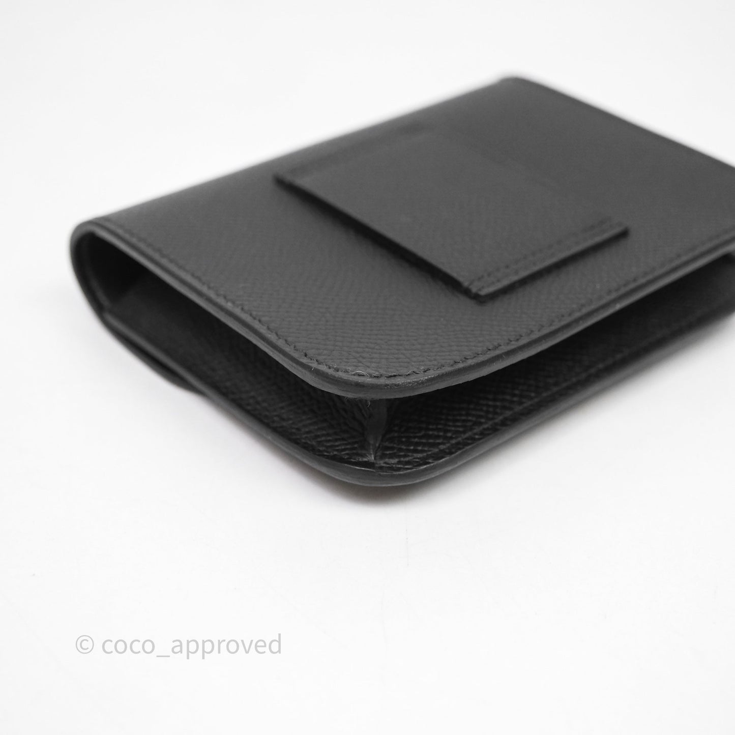 Hermès Constance Slim Wallet Noir 89 Epsom Palladium Hardware