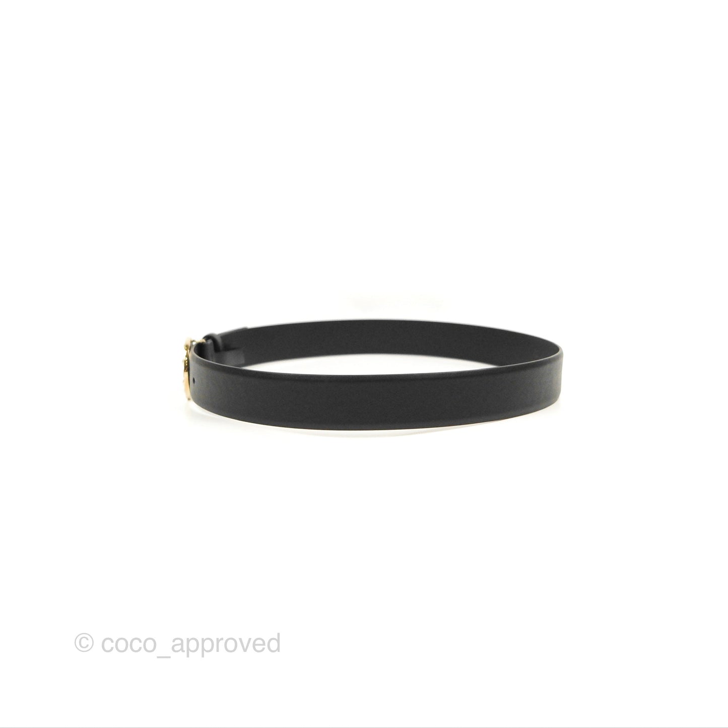 Chanel Round Pearl CC Crystal Belt Black 20B Size 75 20B