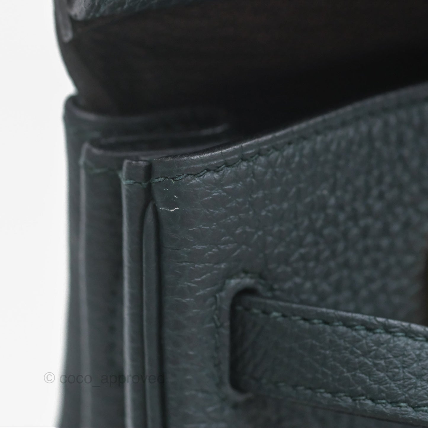 Hermès Birkin 25 Retourne Vert Cypres 6O Togo Gold Hardware