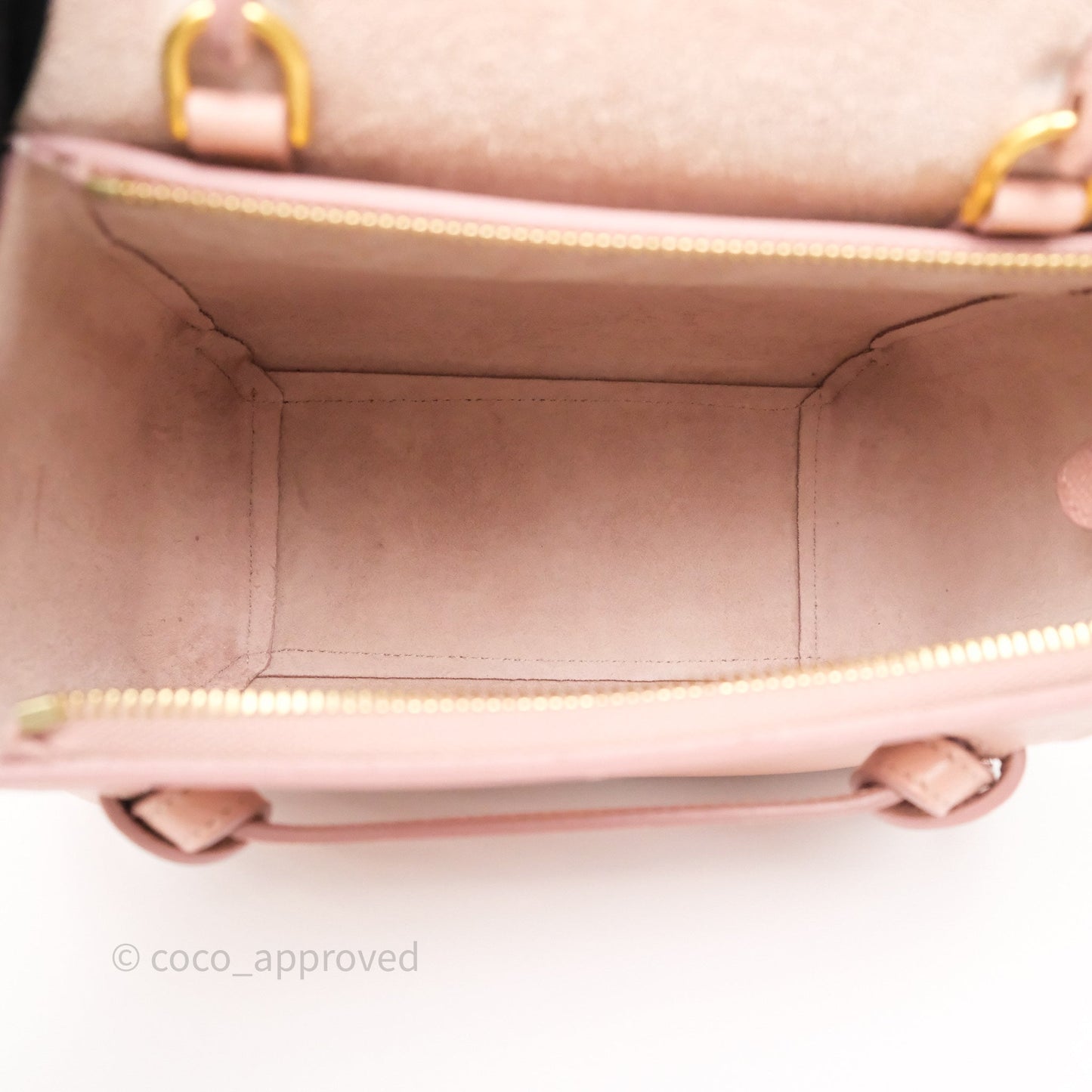 Celine Nano Belt Bag Vintage Pink Grained Calfskin Gold Hardware