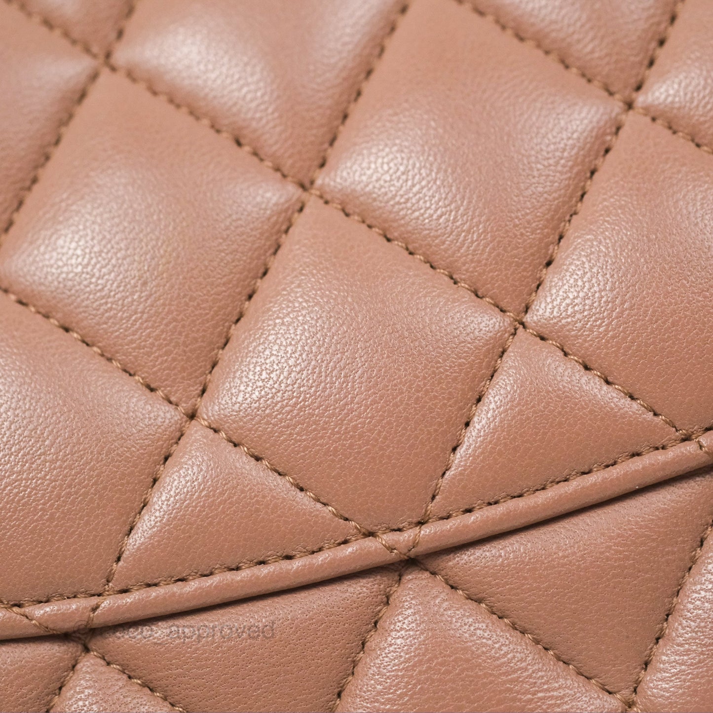 Chanel Classic M/L Medium Flap Quilted Dark Beige Lambskin Gold Hardware