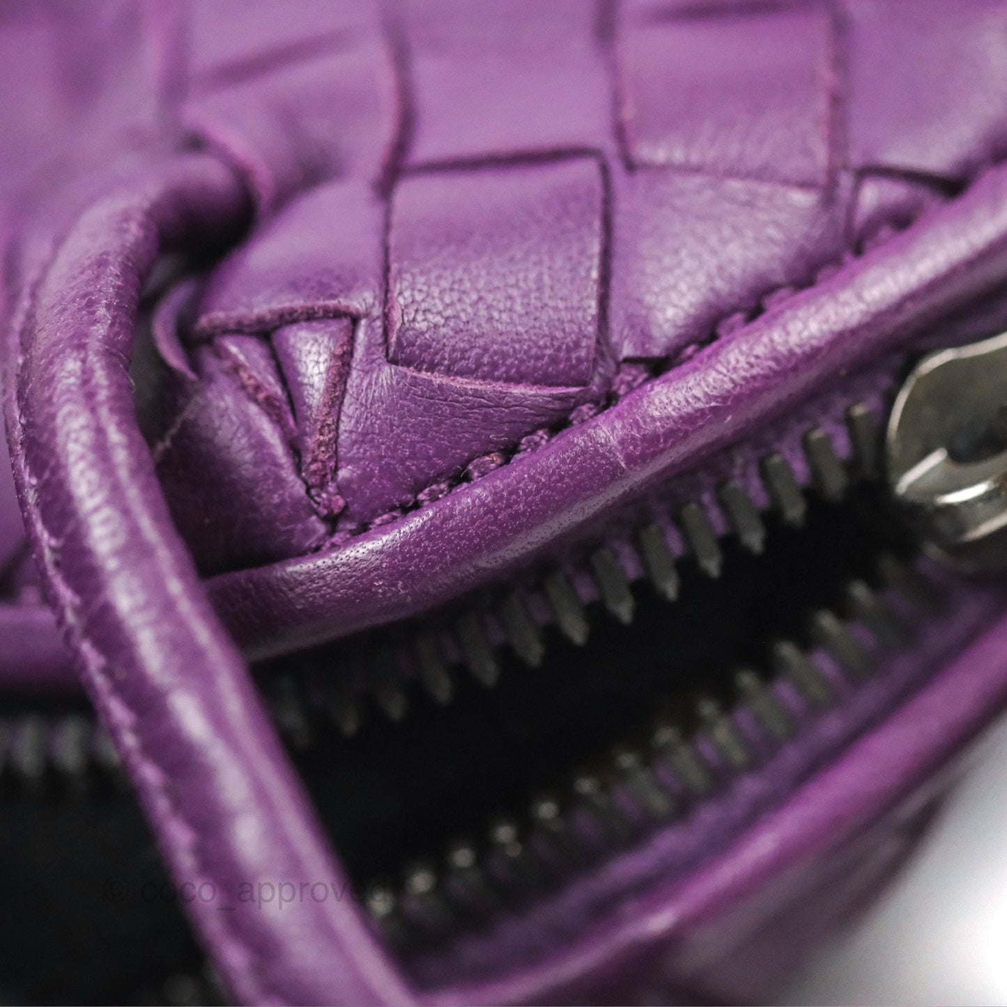 Bottega Veneta Crossbody Bag Intrecciato Leather Purple