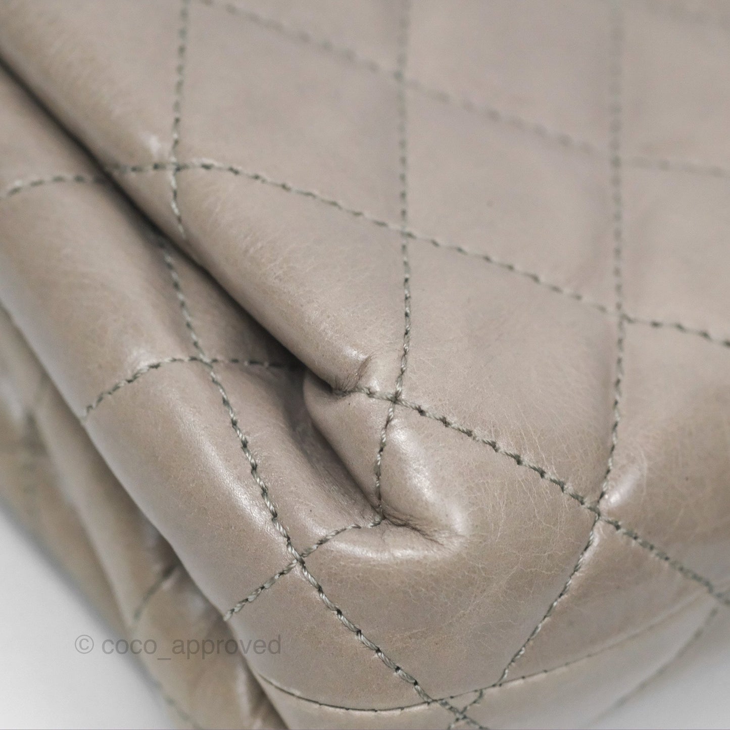 Chanel Accordion Flap Bag Taupe Crinkled Glazed Calfskin