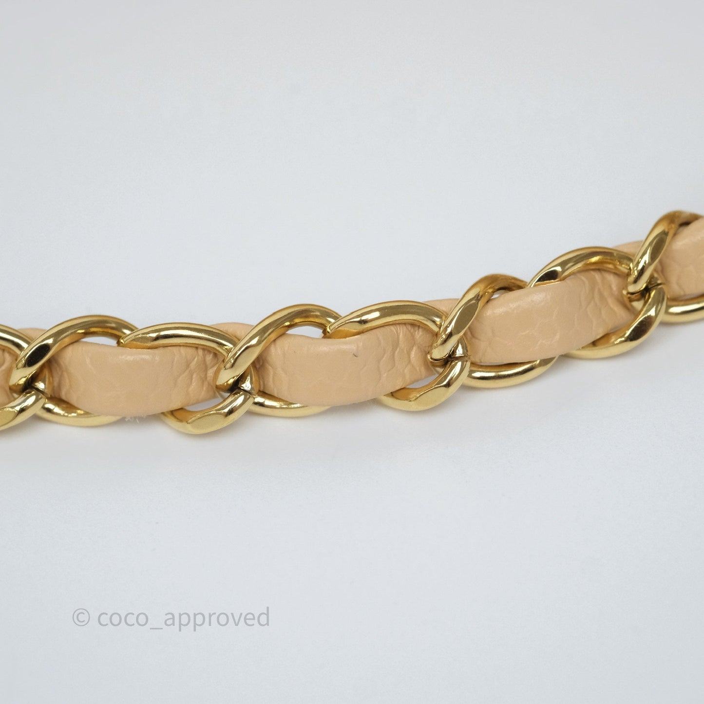 Chanel Small Classic Flap Quilted Beige Caviar Gold Hardware