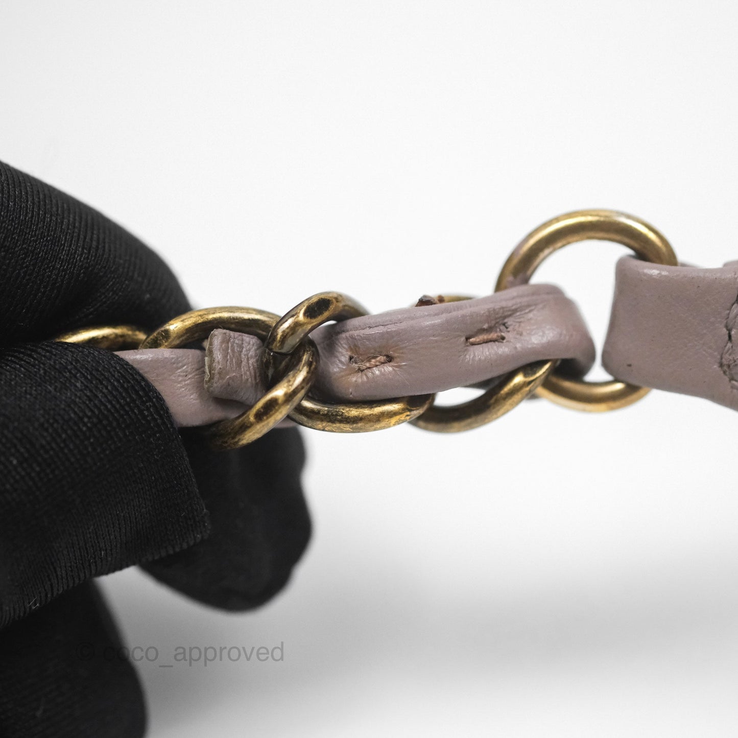 Chanel Coco Curve Flap Burnished Lilac Grey Calfskin Goatskin Antique Gold Hardware