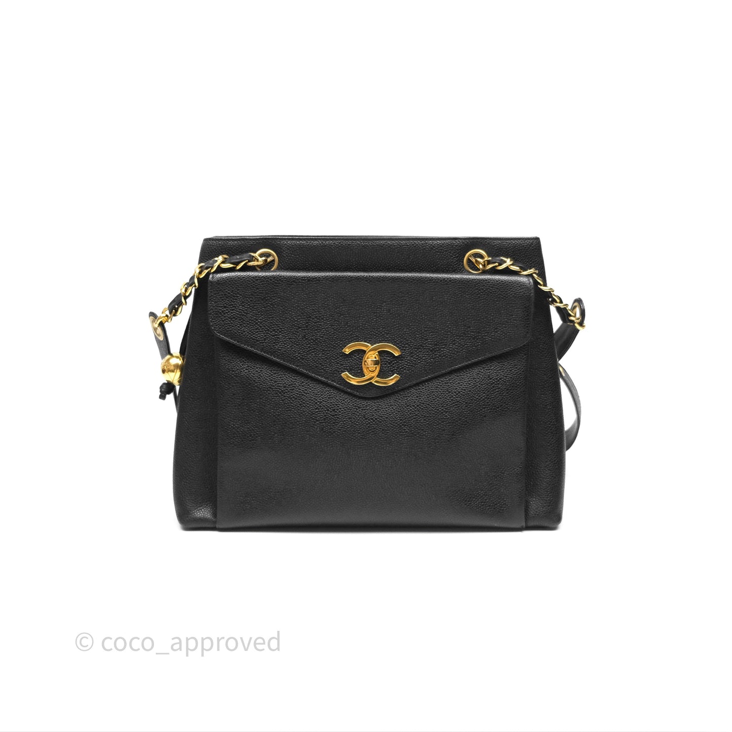 Chanel Vintage Tote Black 24K Gold Hardware