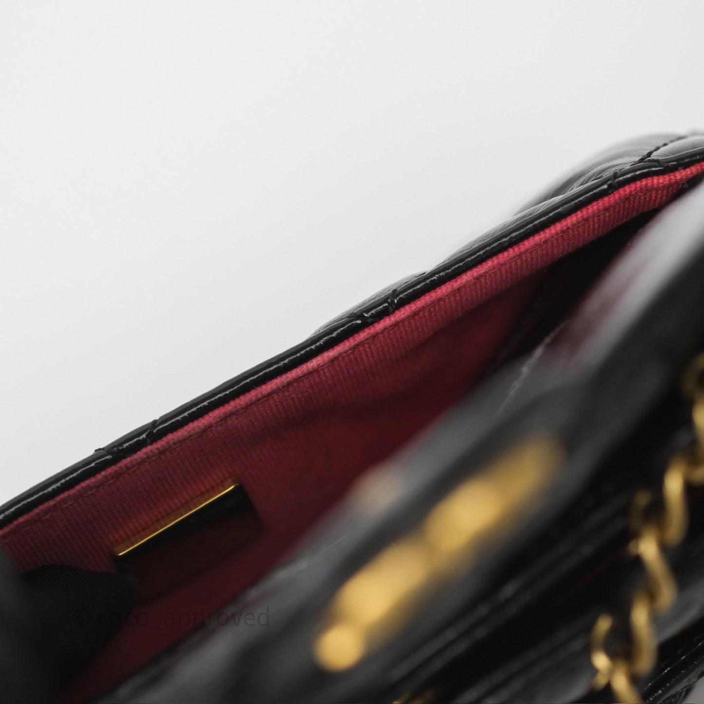 Chanel Small Hobo Black Shiny Crumpled Calfskin Aged Gold Hardware 23C