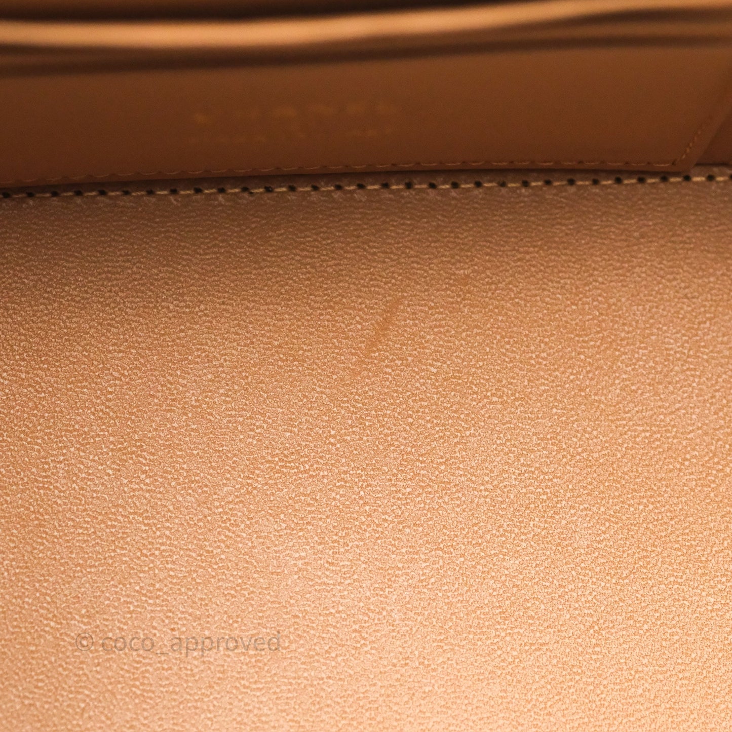 Chanel Vanity Rectangular Top Handle Ecru/Beige Lambskin Gold Hardware 23P