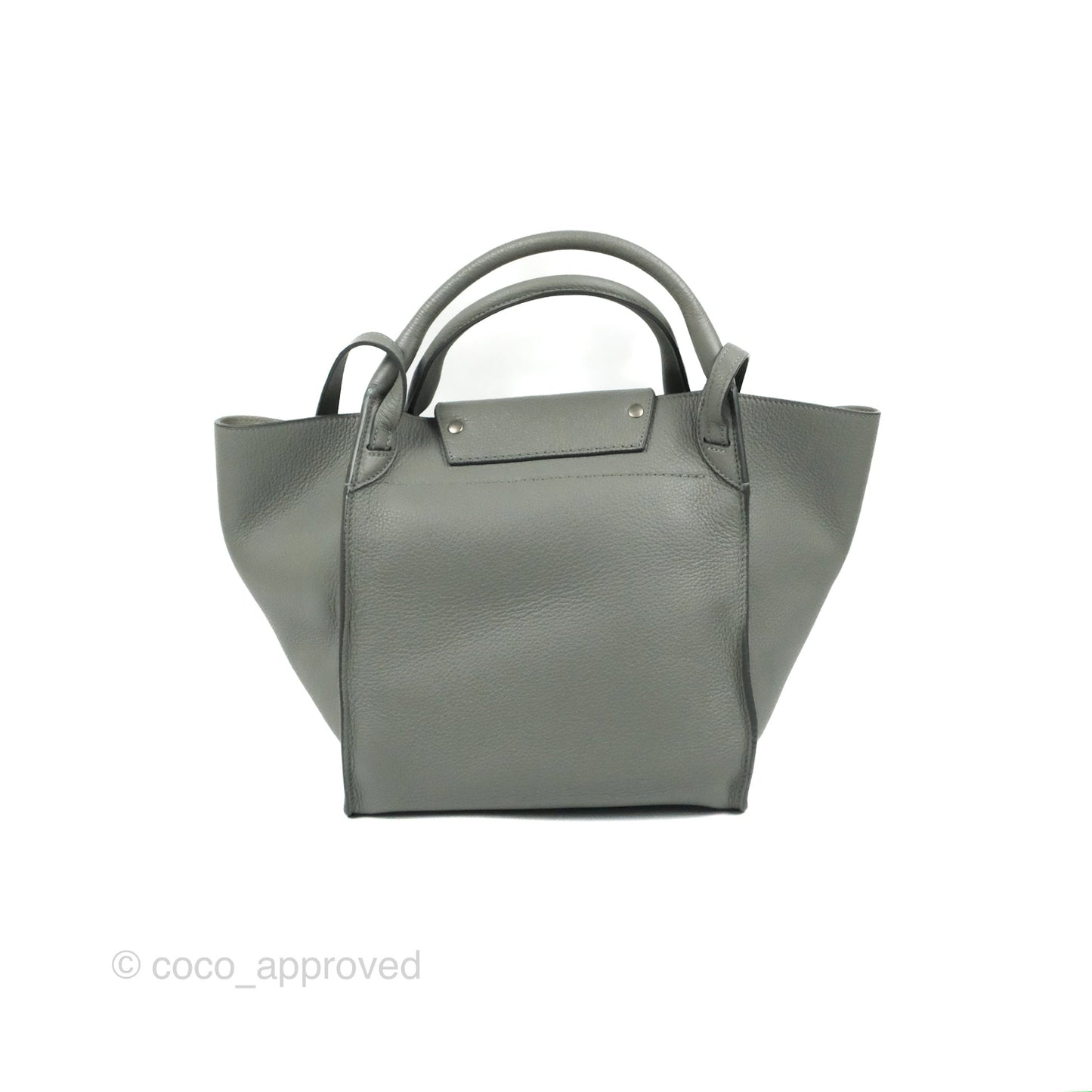 Celine Small Big Bag Grey Supple Grained Leather Silver Hardware