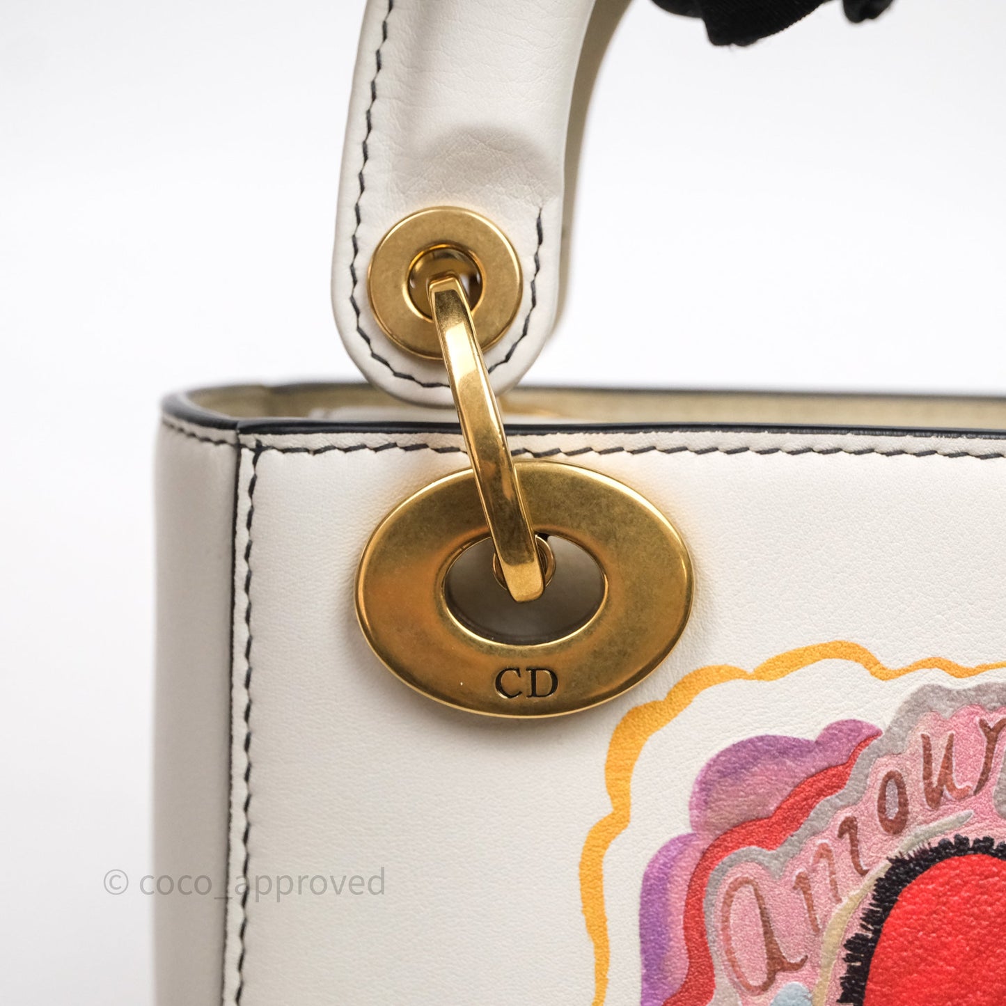 Christian Dior Mini Lady Dior Niki De Saint Phalle Calfskin White