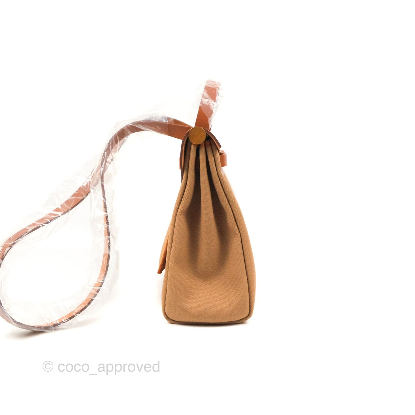 Hermès Herbag Zip Retourne 31 Chai 0M/Fauve 34 Canvas Gold Hardware