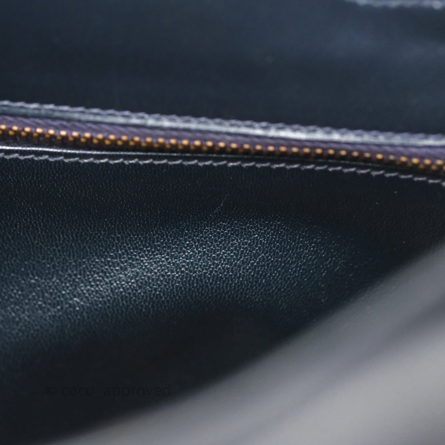 Hermès Vintage Kelly 28 Retourn Navy Box Leather Gold Hardware