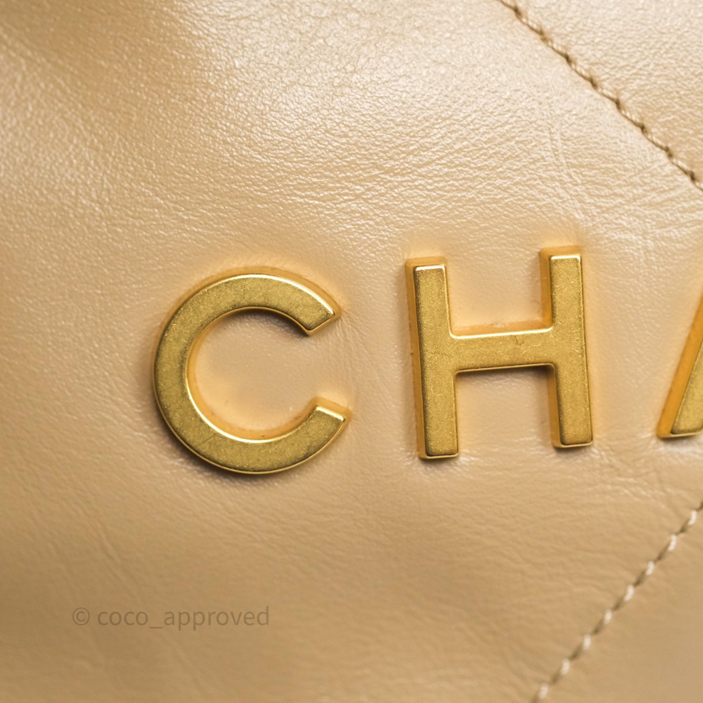Chanel 22 Mini Bag Beige Shiny Crumpled Calfskin