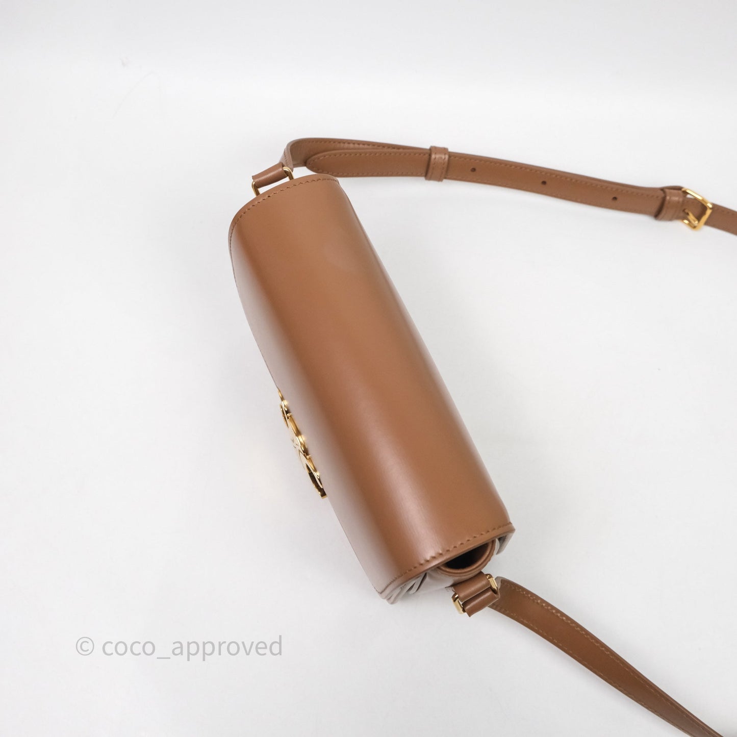 Celine Teen Triomphe Bag Shiny Calfskin Brown