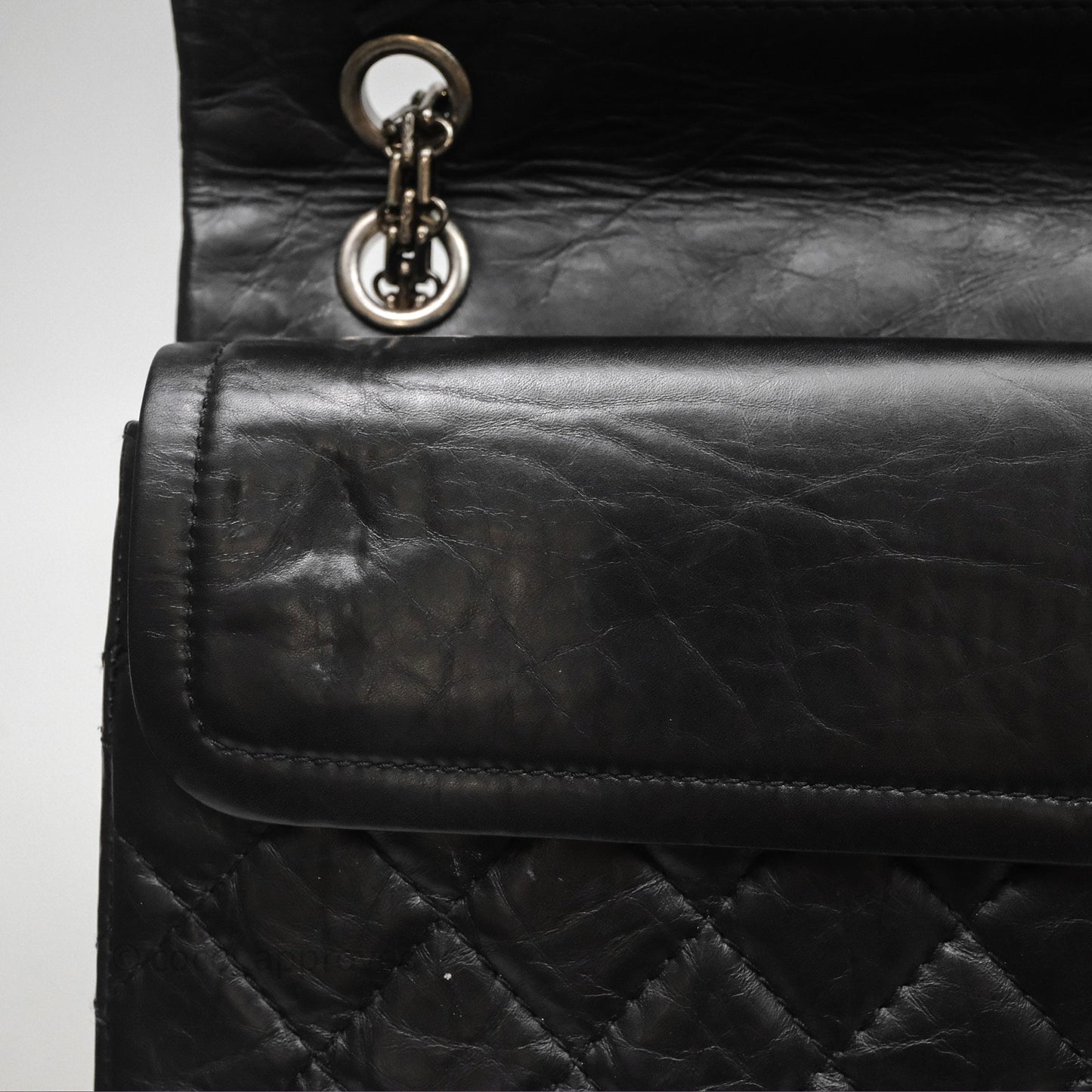 Chanel Reissue Quilted Aged Calfskin Black Ruthenium Hardware 226