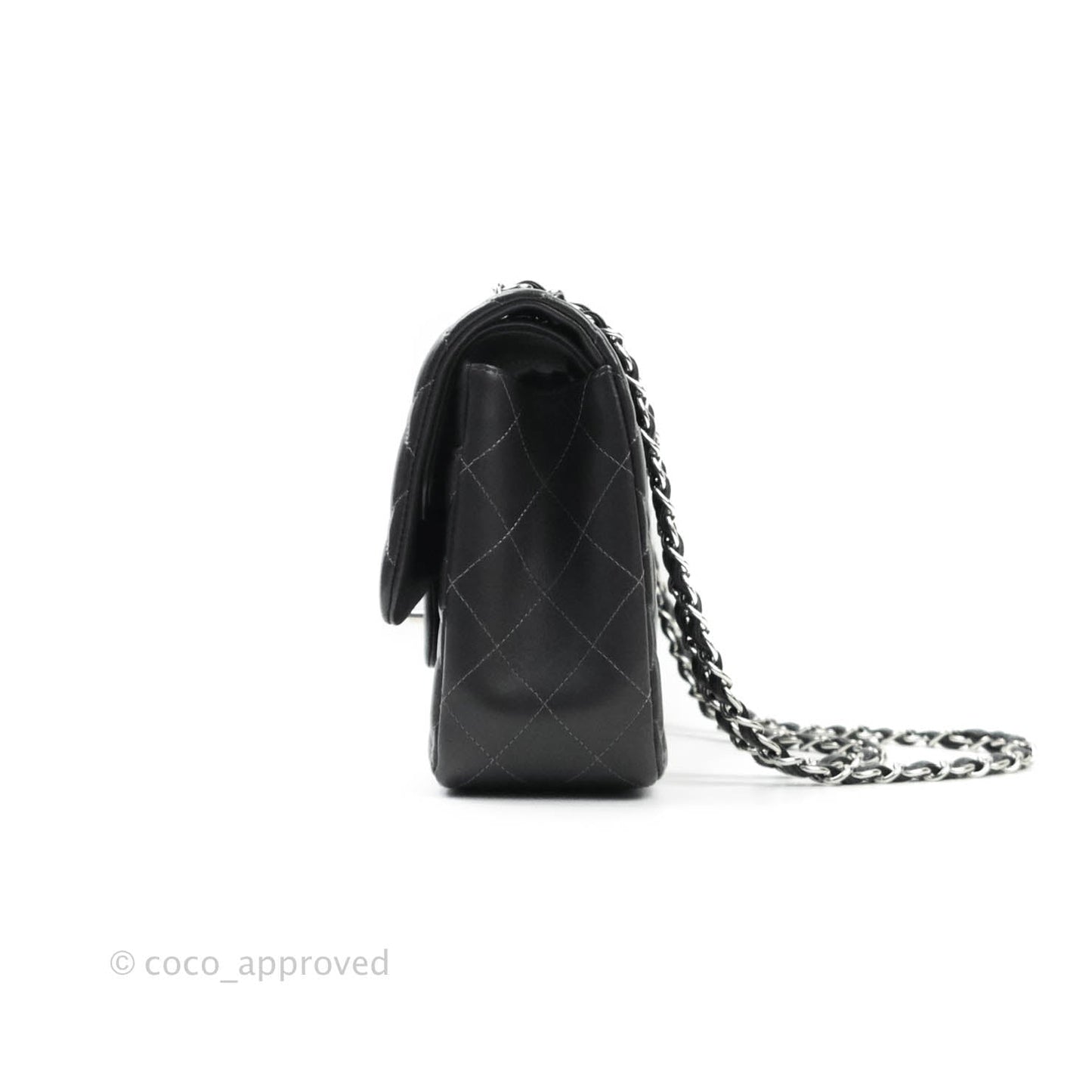 Chanel Jumbo Double Flap Dark Grey Lambskin Silver Hardware⁣⁣