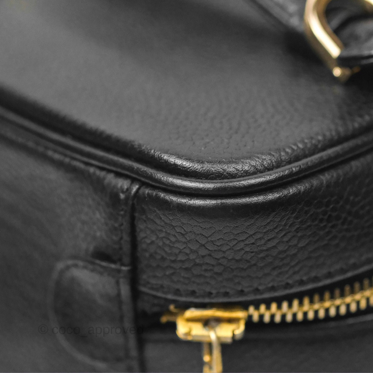 Chanel Vintage Vanity Case Black Caviar Gold Hardware