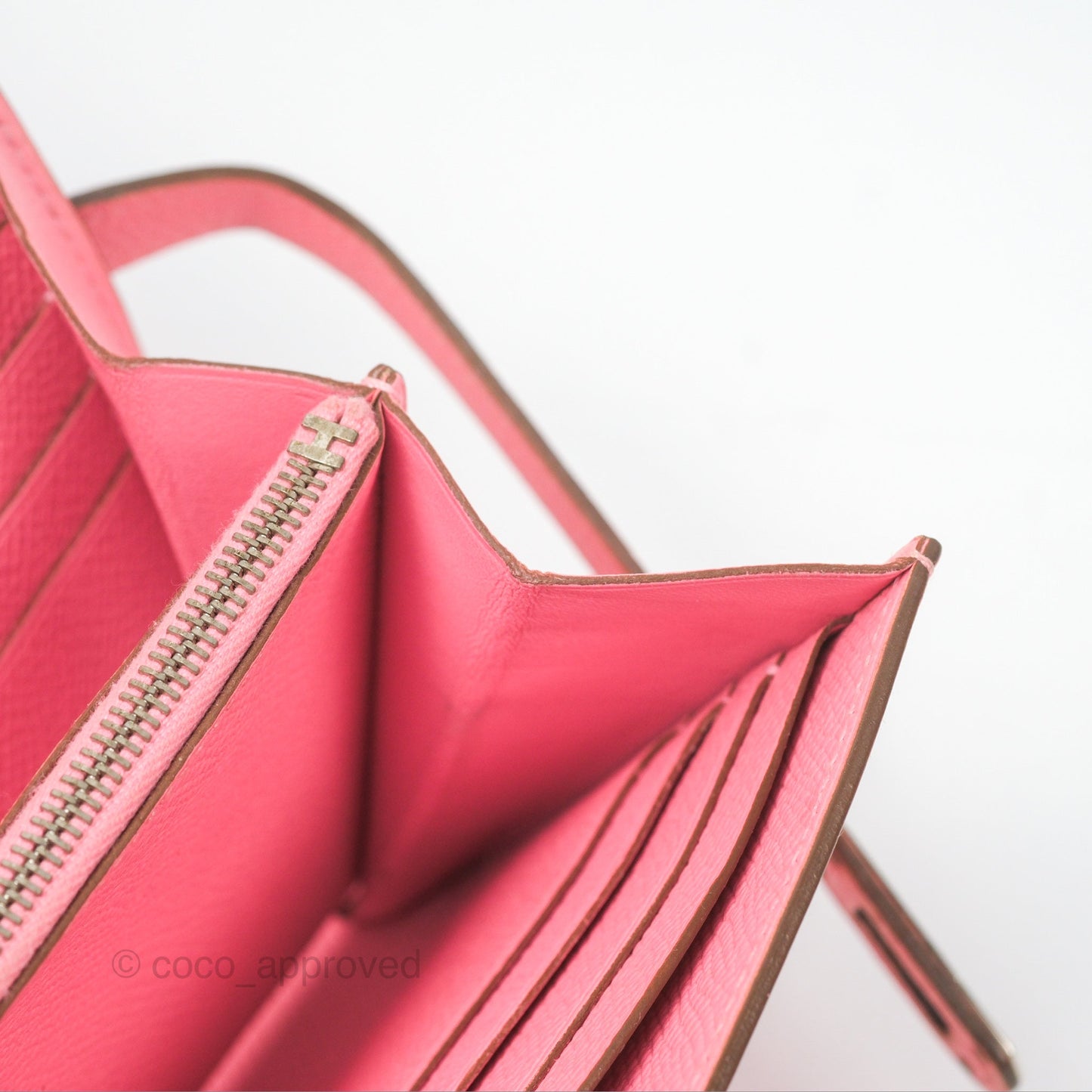 Hermès Kelly Wallet Rose Confetti Epsom Palladium Hardware