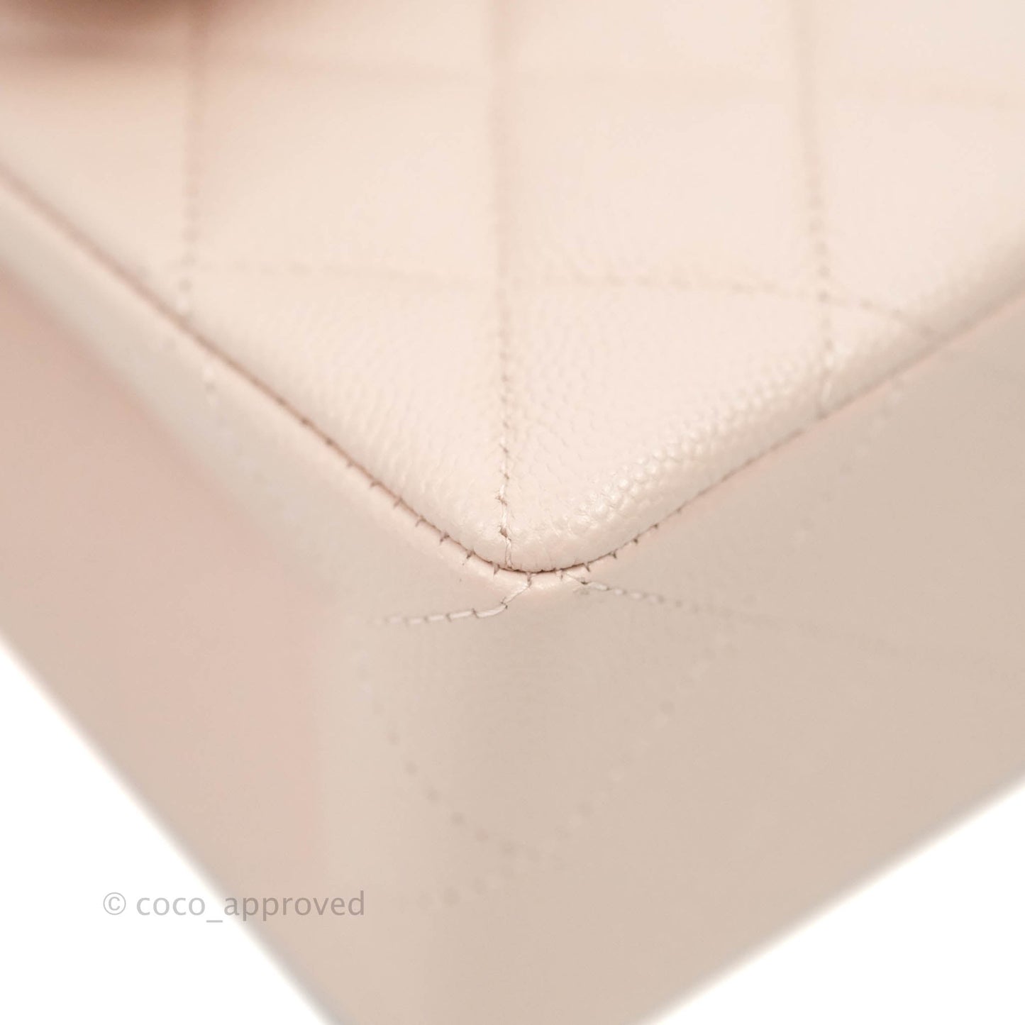 Chanel Classic Small S/M Flap Rose Clair Pink Caviar Gold Hardware 21C