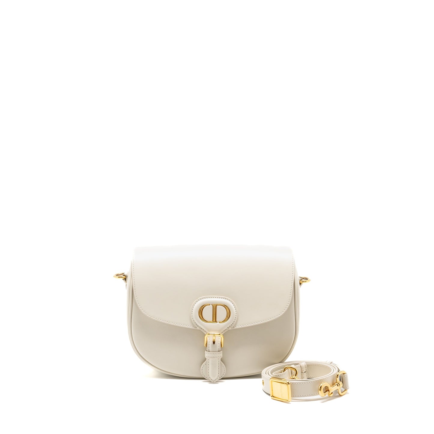 Dior Medium Dior Bobby Bag Calfskin White GHW