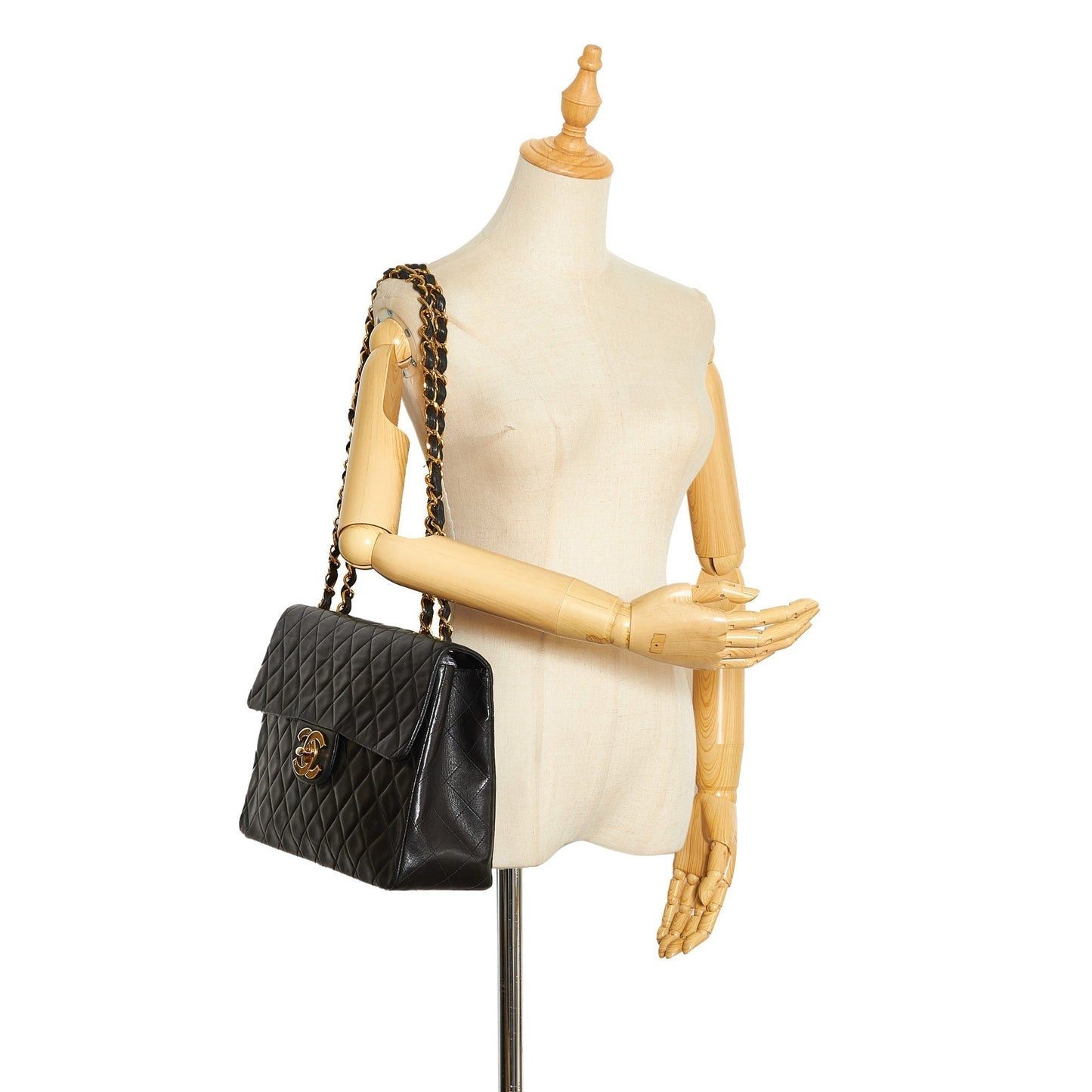Chanel Jumbo Classic Lambskin Maxi Single Flap Shoulder Bag