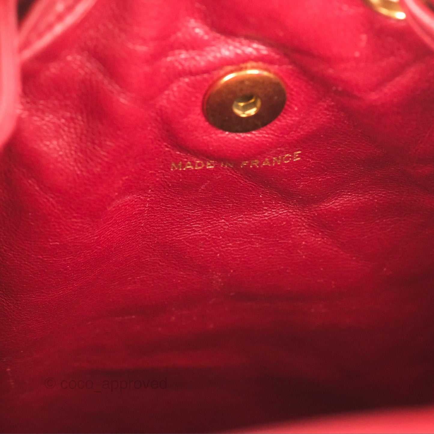 Chanel Vintage CC Duma Backpack Red Lambskin 24K Gold Hardware
