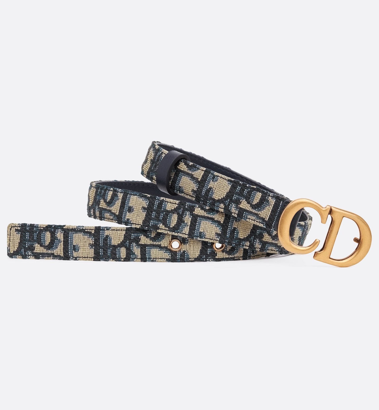 Saddle Belt Blue Luxury Dior Oblique Jacquard 20 mm