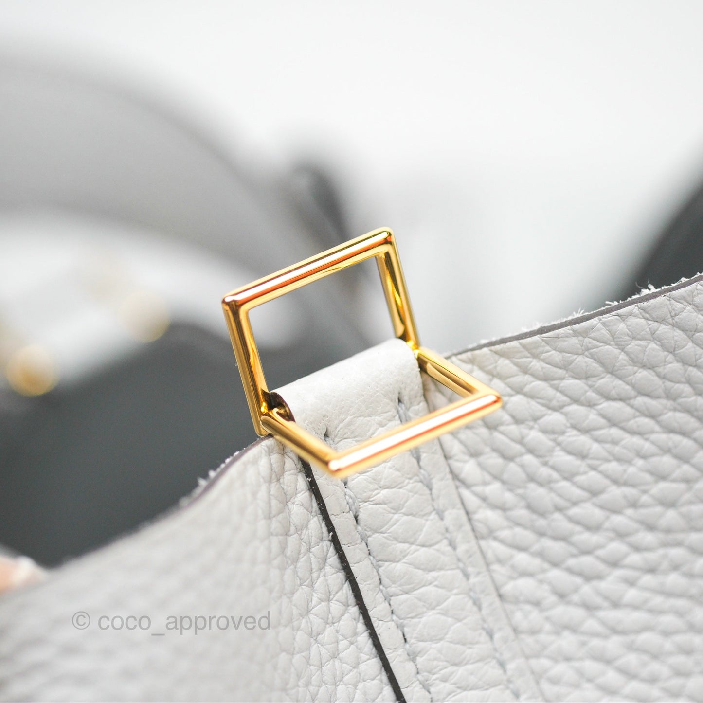 Hermès Picotin Lock 22 Bleu Pale Clemence Gold Hardware