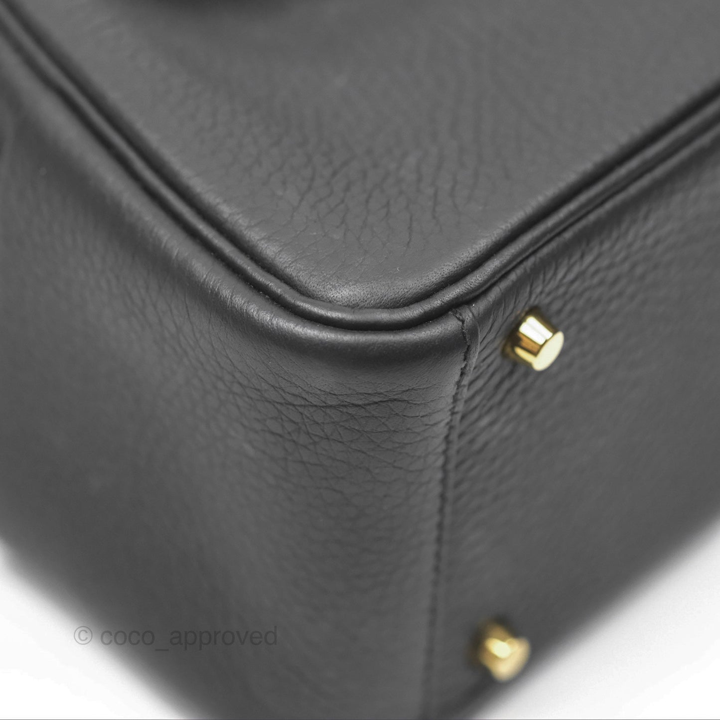 Hermès Mini Lindy 20 Noir 89 Clemence Gold Hardware