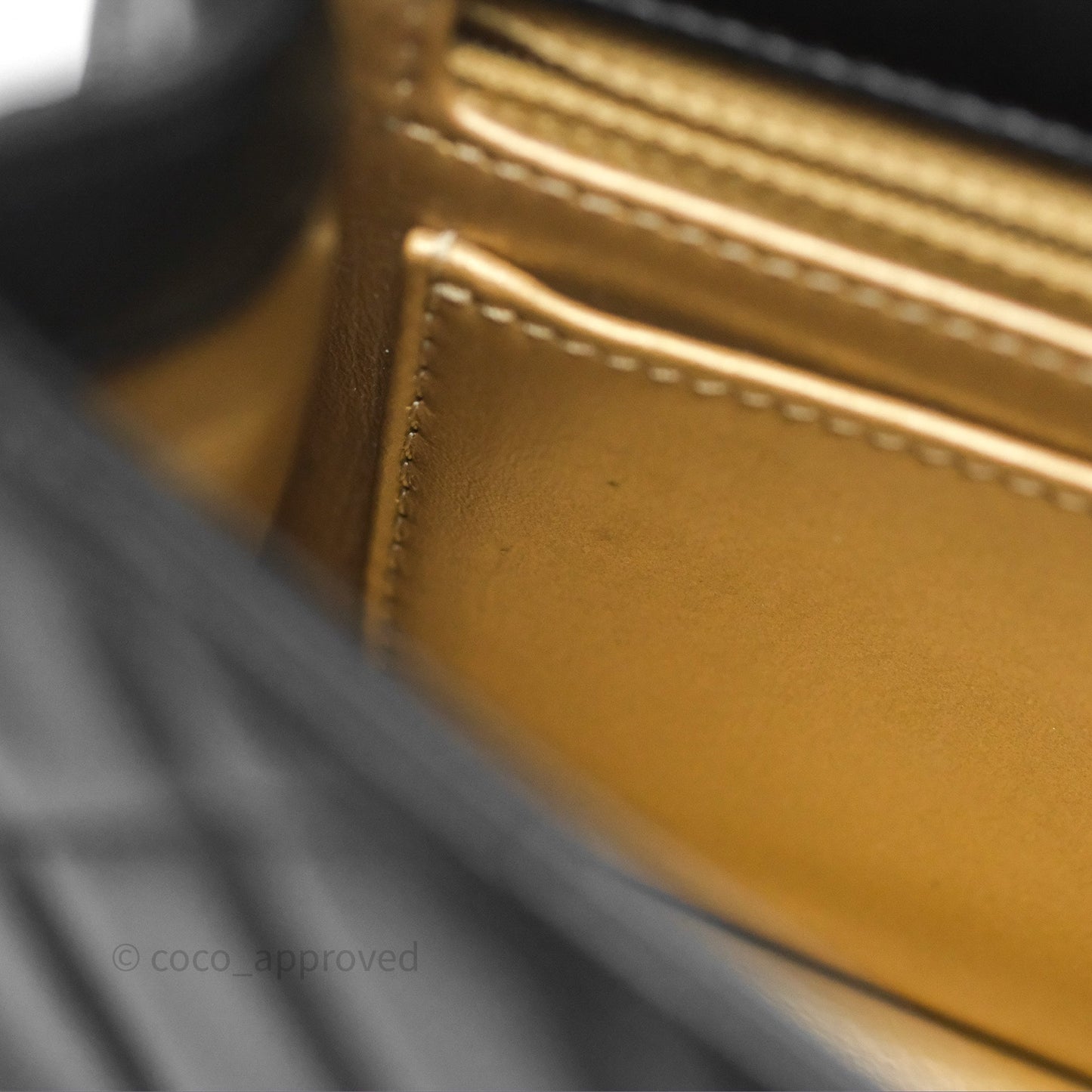 Chanel Mini Rectangular Pearl Crush Quilted Black Lambskin Aged Gold Hardware