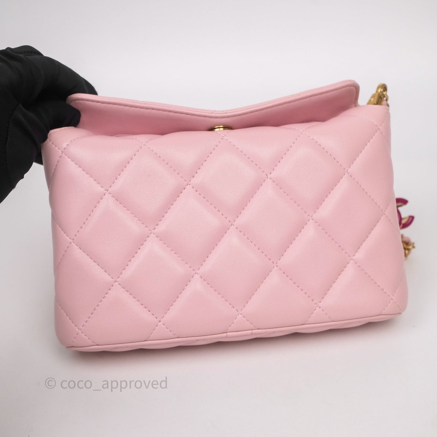 Chanel Quilted Hobo With CC Adjustable Chain Pink Lambskin Aged Gold Hardware