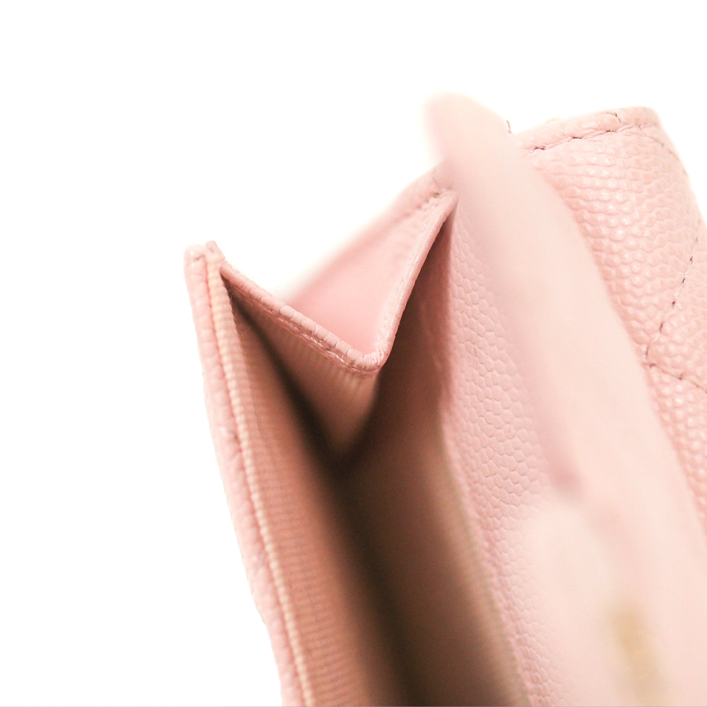 Chanel Quilted Small Classic Flap Trifold Wallet Pink Caviar Gold Hardware